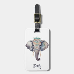 Etiqueta De Bagagem Elefante hippie design