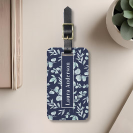 Etiqueta De Bagagem Elegante Aquarela Eucalyptus Personalizado