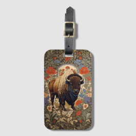 Etiqueta De Bagagem Elegante Bison William Morris Inspirou