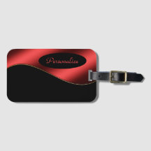 Elegante Design de Onda Vermelha e Preta Personali