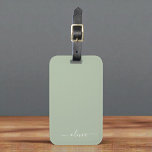 Etiqueta De Bagagem Elegante do Monograma Moderno Minimalista Verde Sa<br><div class="desc">Apresentando nossa Coleção Elegante do Monograma Moderno Minimalista Verde: Elevem sua estética com sofisticação serena e elegância eterno. Nossa coleção mostra designs minimalistas em uma matiz verde tranquila, complementada por monogramas refinados adaptados ao seu estilo pessoal. De papelaria polida a acessórios versáteis, cada peça da nossa coleção é meticulosamente trabalhada...</div>