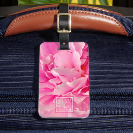 Etiqueta De Bagagem Elegante Foto de Península Rosa - Personalizada