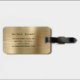Etiqueta De Bagagem Elegante Monograma Dourado, Metálico (Elegant Monogrammed Gold Brushed Metallic Luggage Tag Video)