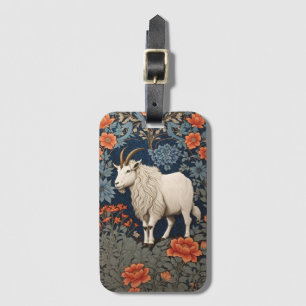 Etiqueta De Bagagem Elegante Mountain Goat William Morris Inspirado
