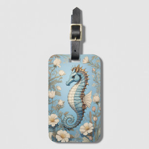 Etiqueta De Bagagem Elegante Seacavalo William Morris Inspirado