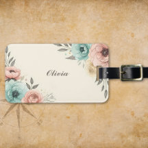 Elegantes Flores Esboçadas em Aquarela