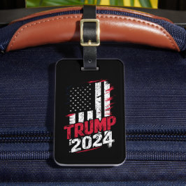 Etiqueta De Bagagem Eleição: TRUMP 2024 USA Vintage Flag