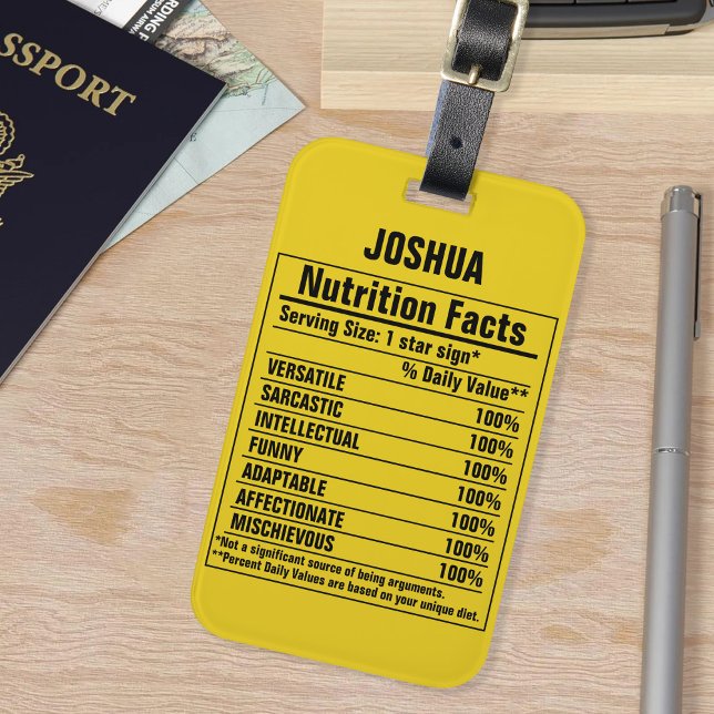 Etiqueta De Bagagem Elementos Químicos Engraçados Características Pess (Criador carregado)