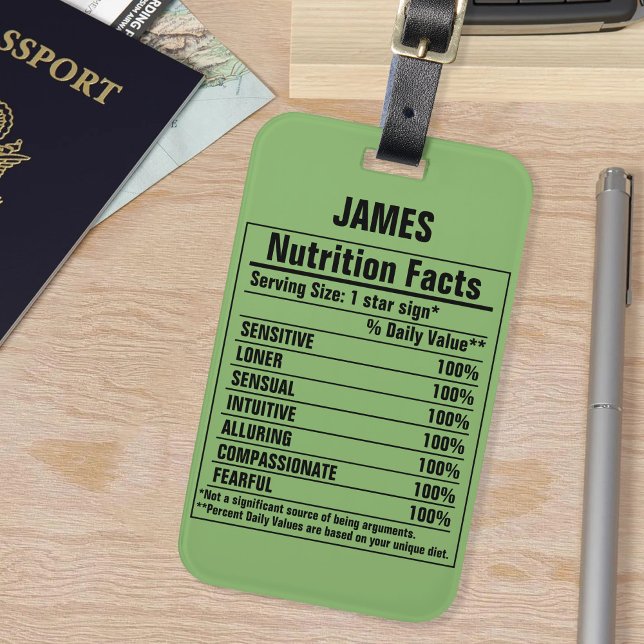 Etiqueta De Bagagem Elementos Químicos Engraçados Características Pess (Criador carregado)