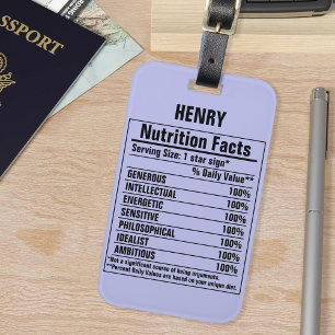 Etiqueta De Bagagem Elementos Químicos Engraçados Características Pess