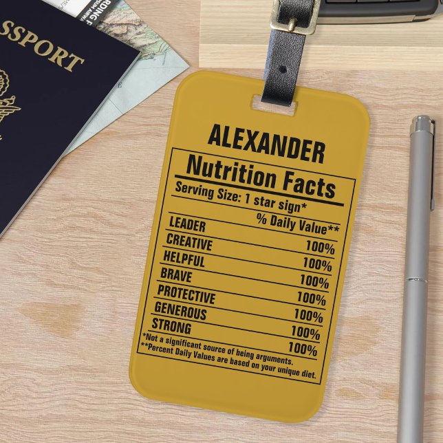 Etiqueta De Bagagem Elementos Químicos Engraçados Características Pess (Criador carregado)