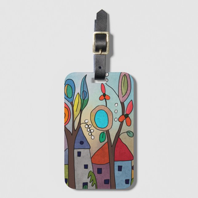 Etiqueta De Bagagem Elfendörfchen (Frente Vertical)