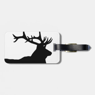Etiqueta De Bagagem Elk Head Silhouette