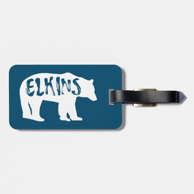 Etiqueta De Bagagem Elkins West Virginia Bear (Traseira Horizontal)