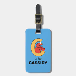 Etiqueta De Bagagem Elmo Alphabet   C Laranja