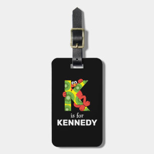 Etiqueta De Bagagem Elmo Alphabet   K Kiwi