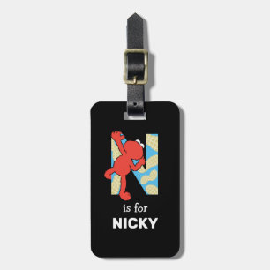 Etiqueta De Bagagem Elmo Alphabet N Loucos