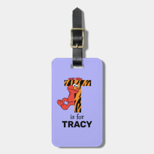 Etiqueta De Bagagem Elmo Alphabet   Tigre T