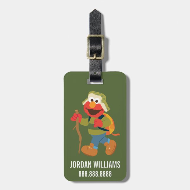 Etiqueta De Bagagem Elmo Woodland Hike | Adicionar suas informações (Frente Vertical)
