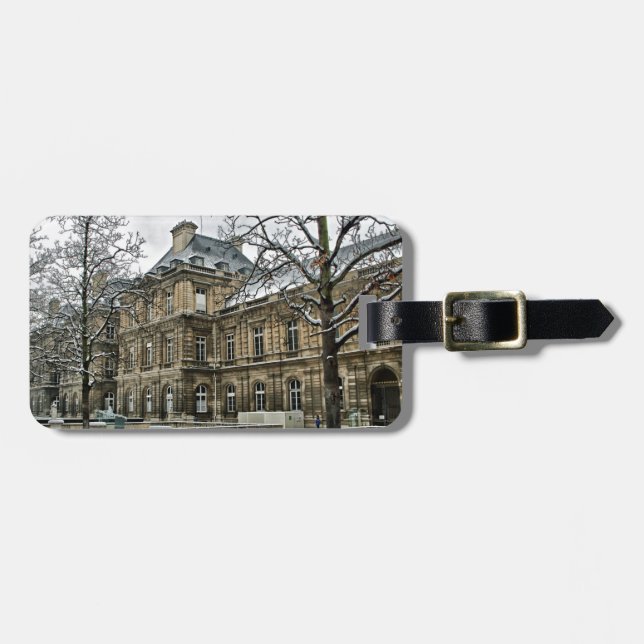 Etiqueta De Bagagem Em Paris (Frente Horizontal)