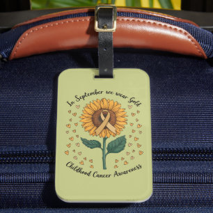 Etiqueta De Bagagem Em setembro, Vestimos conhecimento do Cancer da in