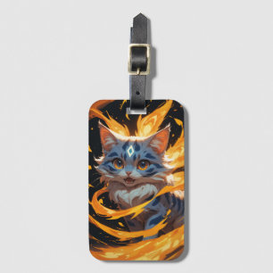 Etiqueta De Bagagem Ember Arcana: A Familiar de Kitten Flamebound