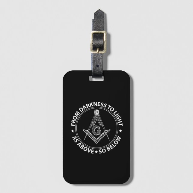 Etiqueta De Bagagem emblema da Maçonaria (Frente Vertical)