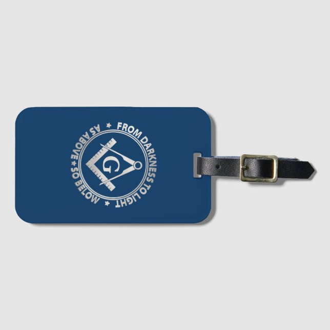 Etiqueta De Bagagem Emblema de Freemasonry (Frente Horizontal)