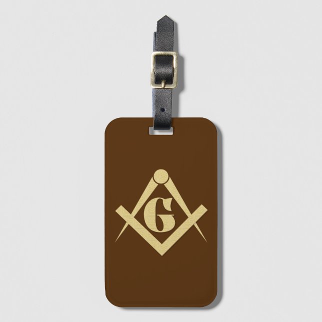 Etiqueta De Bagagem Emblema de Freemasonry (Frente Vertical)