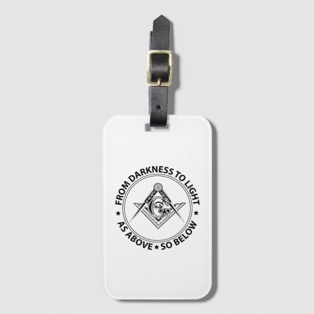 Etiqueta De Bagagem Emblema de Freemasonry (Frente Vertical)