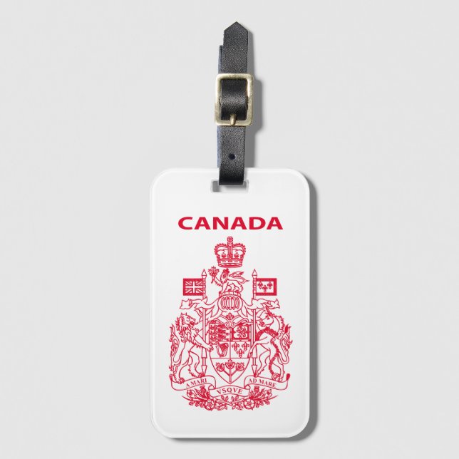 Etiqueta De Bagagem emblema nacional do Canadá (Frente Vertical)