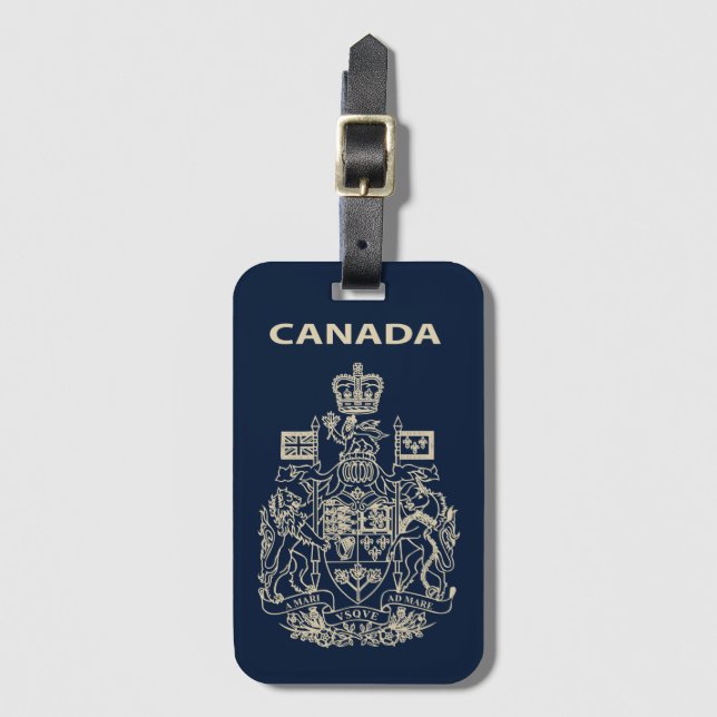 Etiqueta De Bagagem emblema nacional do Canadá (Frente Vertical)