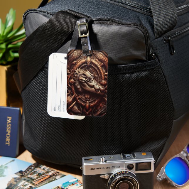 Etiqueta De Bagagem Embraço do Alligador (Frente e Verso)