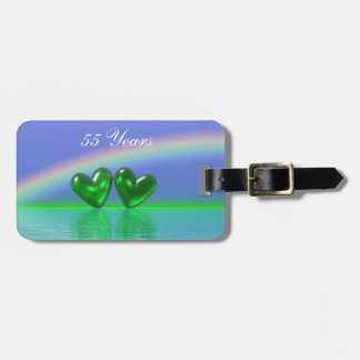 Etiqueta De Bagagem Emerald Hearts, 55 anos