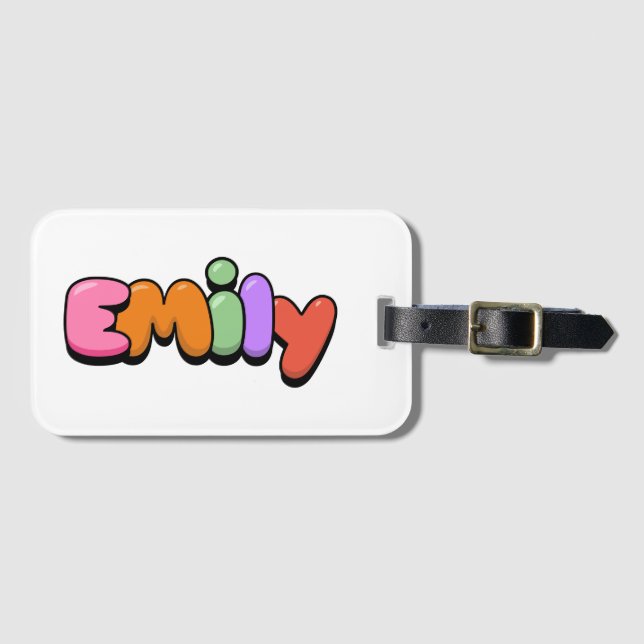 Etiqueta De Bagagem Emily (Frente Horizontal)
