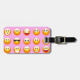 Etiqueta De Bagagem emoji rosa pastel