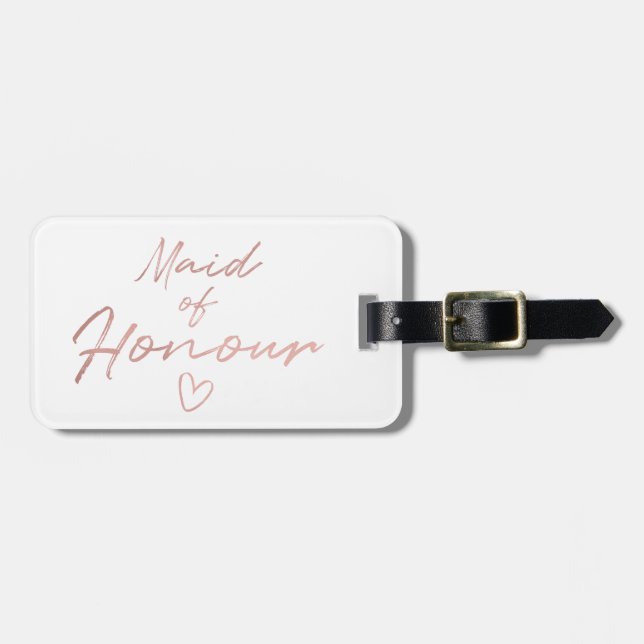 Etiqueta De Bagagem Empregada doméstica de honra - o falso Dourado (Frente Horizontal)