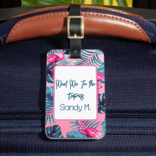 Etiqueta De Bagagem Encontre-me nos Trópicos Viagem de Aniversário das