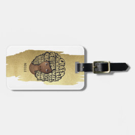 Etiqueta De Bagagem Encorajando as mulheres negras, cabelo natural, br