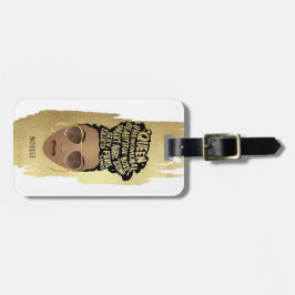 Etiqueta De Bagagem Encorajando as mulheres negras, cabelo natural, br