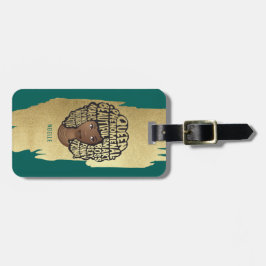 Etiqueta De Bagagem Encorajando as mulheres negras, cabelo natural, ve