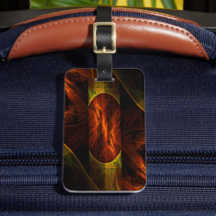 Etiqueta De Bagagem Endereço Mystique Jungle Abstrato Art