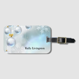 Etiqueta De Bagagem enfeites de natal e flocos de neve
