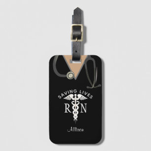 Etiqueta De Bagagem Enfermeira Enfermeira Cuja Escrupulsão Médica É