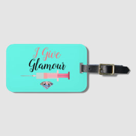 Etiqueta De Bagagem Enfermeira glamourosa atirou em medicina engraçada