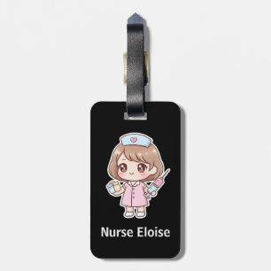 Etiqueta de Bagagem Enfermeira Kawaii Personalizad