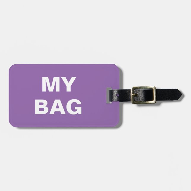 Etiqueta de bagagem engraçada com 'My Bag' escrito (Frente Horizontal)