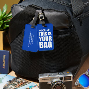 Etiqueta De Bagagem Engraçado Blue Bag Atentado Viagem