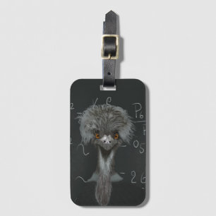 Etiqueta De Bagagem Engraçado Emu Einstein