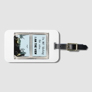 Etiqueta De Bagagem Engraçado Gato Negro, sou vista